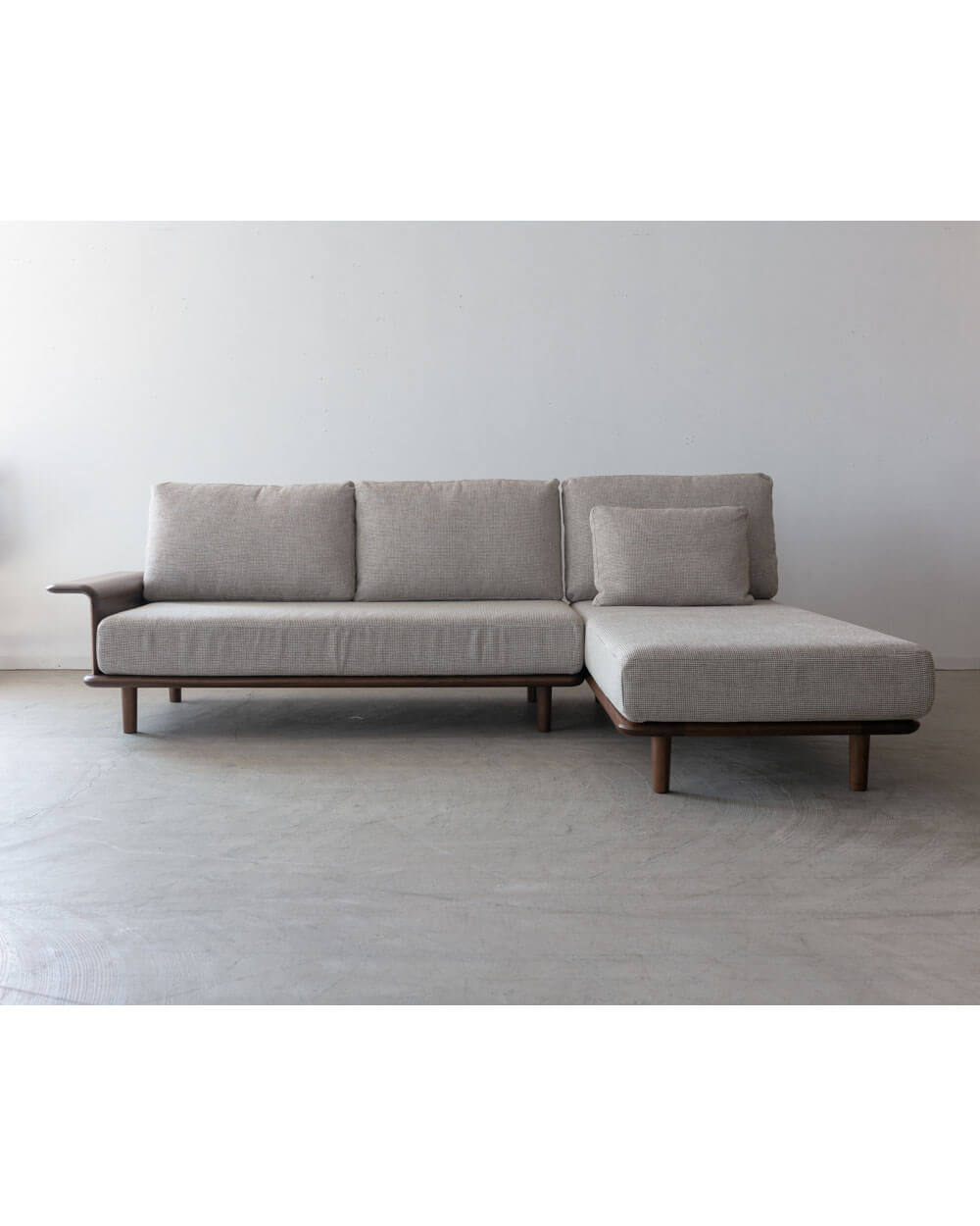 ［シラカワ家具アウトレット］TRESRAPT (トレスラプト)  2Pソファ＋シェーズロング ウォールナット SL-BW5622TG シャームPU SL-BW5620R TG SL-BW5622TG