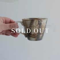 アウトレット食器(器市)黒ダスキ 縄手マグ 売り切れ