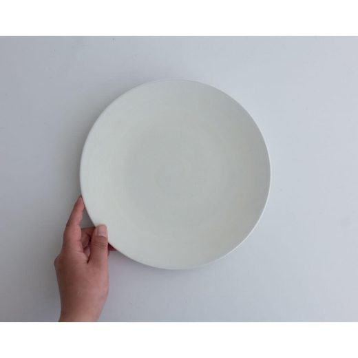 【WEB限定】白マット24.5cmメタ皿 -器市-