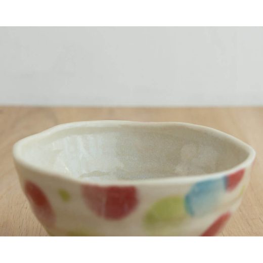 【WEB限定】 琉球ぼかしドット茶碗 M 赤 -器市-