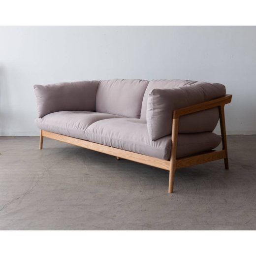 ［現品SALE］2.5Pソファ LC313 LF（RO-ON-AF890）レッドオーク材 オイル仕上げ / 張地ランク2（ナガノインテリア）