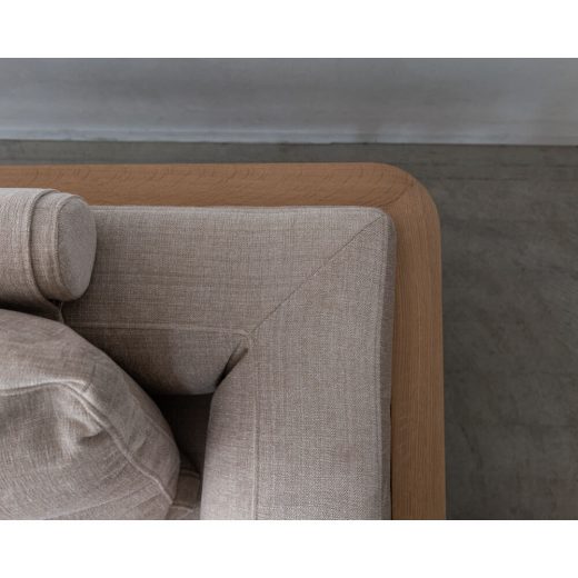 ［飛騨産業アウトレット］静穏 カウチソファ3点セット ホワイトオーク / 張地テソドBE