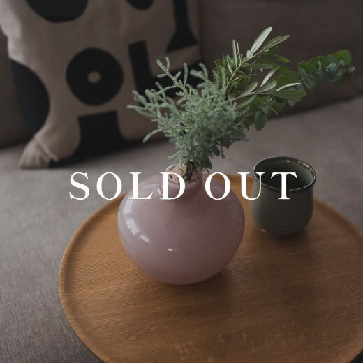 ミルキーガラス フラワーベース (ワイド) ピンク 売り切れ