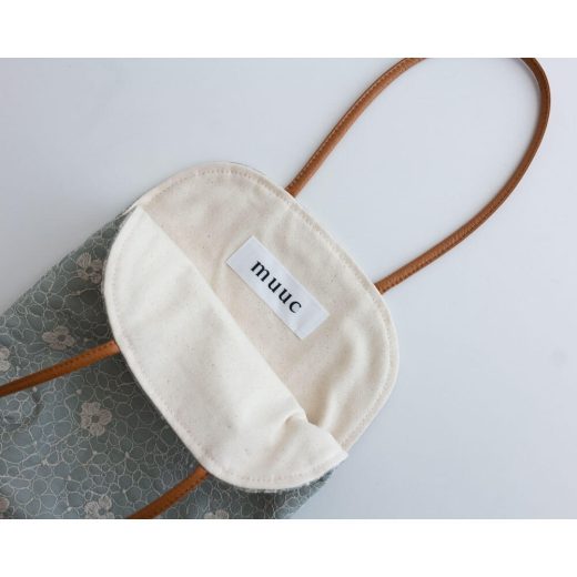 あじさい刺繍miniバッグ (BL)