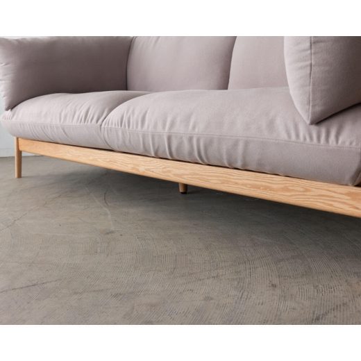 ［現品SALE］2.5Pソファ LC313 LF（RO-ON-AF890）レッドオーク材 オイル仕上げ / 張地ランク2（ナガノインテリア）