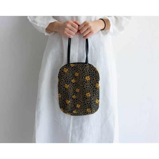 あじさい刺繍miniバッグ (NV)