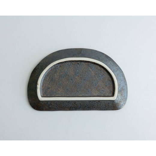 【WEB限定】結晶いぶし 半月皿 -器市-