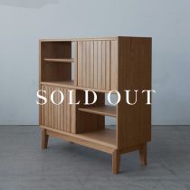 アウトレット家具のデルタ オープンシェルフ86 LOW オーク-ライト 売り切れ