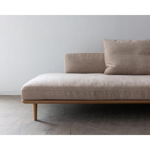 ［飛騨産業アウトレット］静穏 カウチソファ3点セット ホワイトオーク / 張地テソドBE