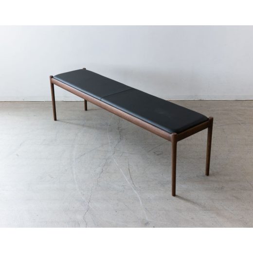 ［現品SALE］BRIDGE ベンチ150［DB］ 座面：R2ブラック（革）