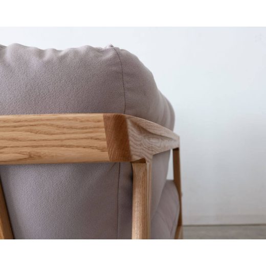 ［現品SALE］2.5Pソファ LC313 LF（RO-ON-AF890）レッドオーク材 オイル仕上げ / 張地ランク2（ナガノインテリア）