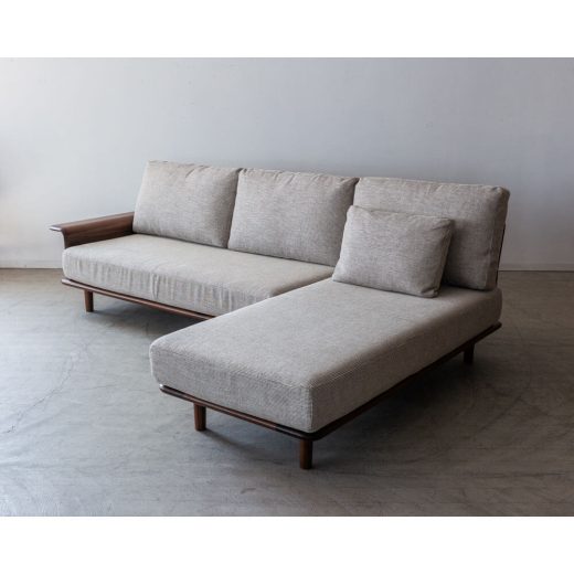 ［シラカワ家具アウトレット］TRESRAPT (トレスラプト)  2Pソファ＋シェーズロング ウォールナット SL-BW5622TG シャームPU SL-BW5620R TG SL-BW5622TG