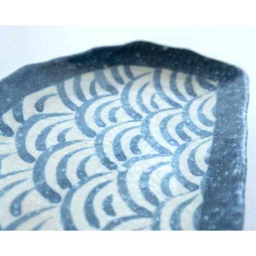 【WEB限定】青海波 半月焼物皿 -器市-