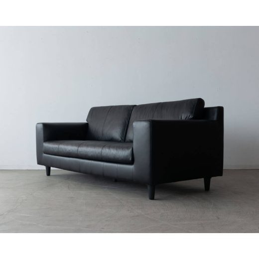 ［現品SALE］SALSA ソファ 本革ブラック セミアニリン LA74006