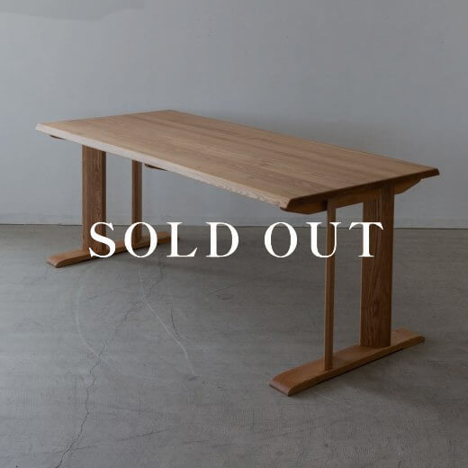 アウトレット食器（器市）の［現品SALE］RUNKO ダイニングテーブル 180 タモ - ライト 売り切れ