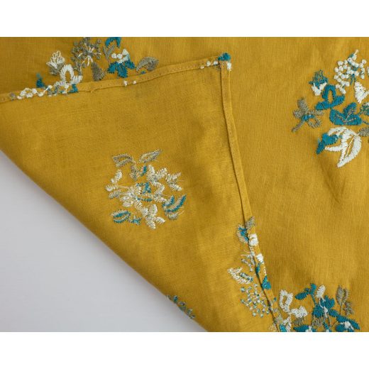 野小花 刺繍ハンカチ (YE)