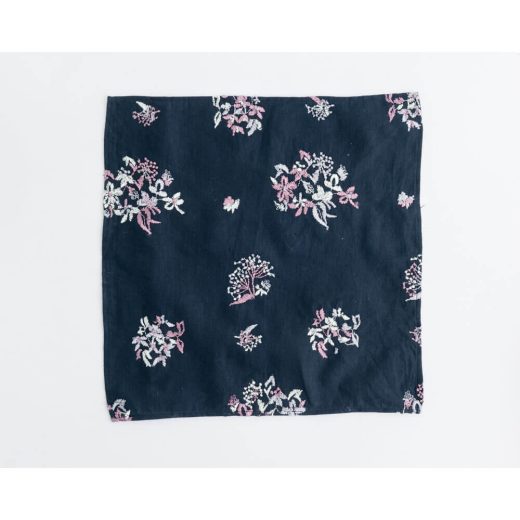 野小花 刺繍ハンカチ (NV)