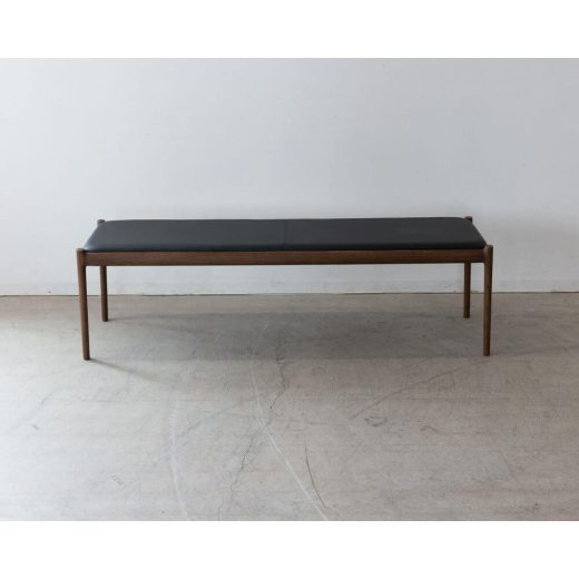 ［現品SALE］BRIDGE ベンチ150［DB］ 座面：R2ブラック（革）