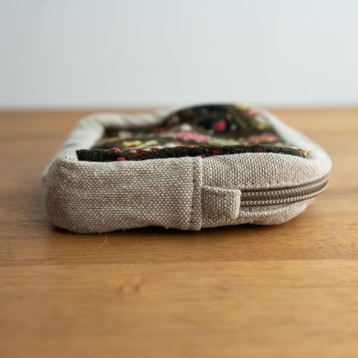 ヴィンテージ刺繍ポーチ L -Golden Hour-
