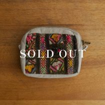 ヴィンテージ刺繍ポーチ L -Golden Hour-売り切れ