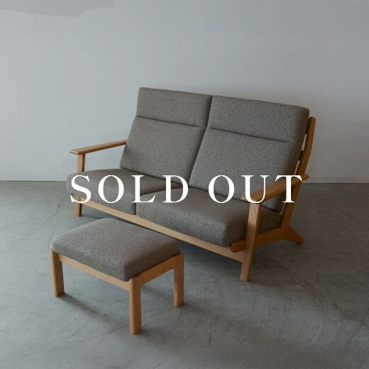 アウトレット家具の［現品SALE］ハイバックソファ LC084-LP（RO-HO AF912）オットマン LC007-1S（RO-HO AF912）［ナガノインテリア］ 売り切れ