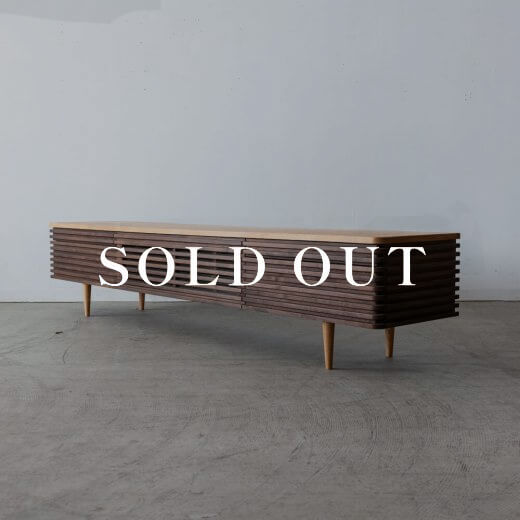 アウトレット家具の［現品SALE］ボーダー TVボード200 ウォールナット・タモ-ライト オイル仕上げ 売り切れ