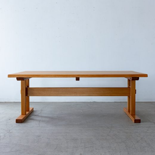 ［リユース品］木格子テーブル クルミ材 / オイル仕上げ
