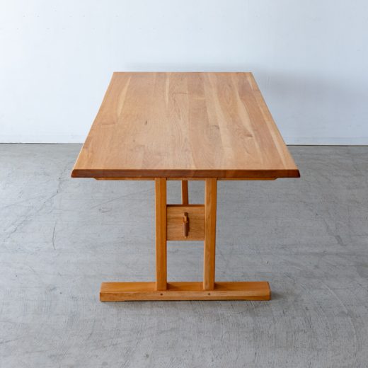 ［リユース品］木格子テーブル クルミ材 / オイル仕上げ