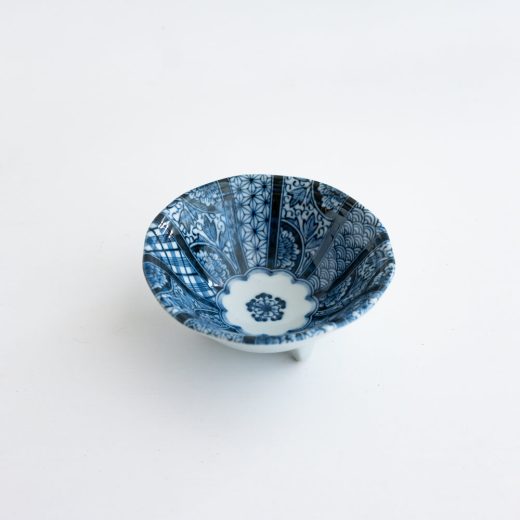 【WEB限定】紺青花 三ツ足38鉢 -器市-