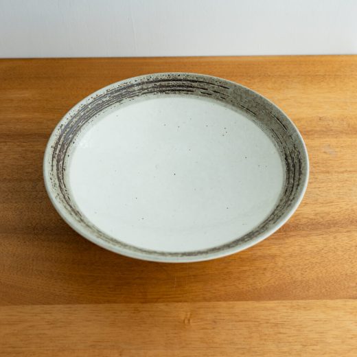 【WEB限定】粉引ブラウンライン9寸盛鉢 -器市-