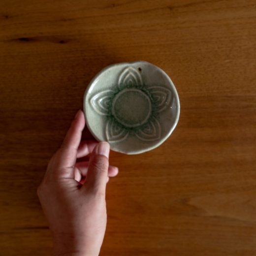 灰釉 貫入小皿 hana