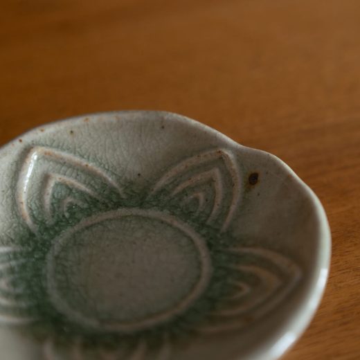 灰釉 貫入小皿 hana