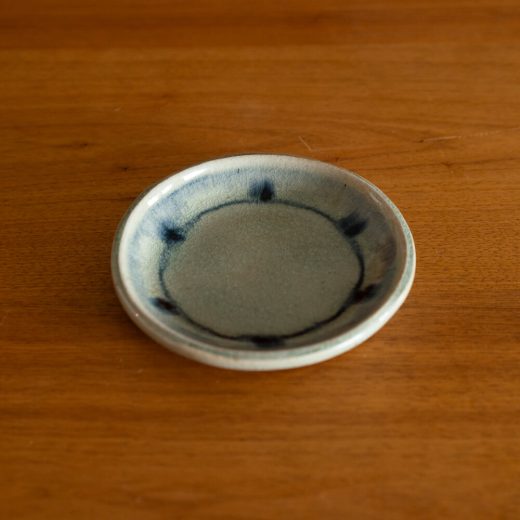 貫入ドット丸皿