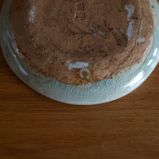 貫入ドット丸皿