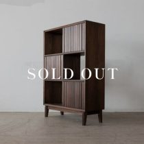 アウトレット家具の［現品SALE］デルタ オープンシェルフ86 Hi クルミ - ダーク 売り切れ