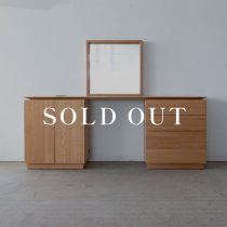 アウトレット家具のマジェスタシステムデスク レッドオーク柾目 オイル仕上げ - 180天板 - 60キャビネット - 60チェスト -ミラー 売り切れ