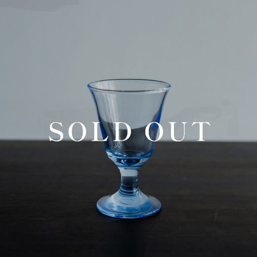 デッドストックのミニ ガラスゴブレット BL 売り切れ