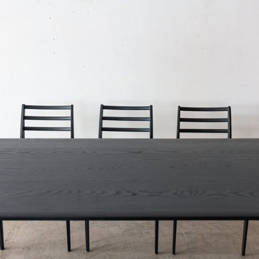 ［現品SALE］ELEGANCE ダイニング7点セット テーブル180/ チェア×6 ホワイトアッシュ材 Black
