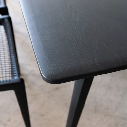 ［現品SALE］ELEGANCE ダイニング7点セット テーブル180/ チェア×6 ホワイトアッシュ材 Black