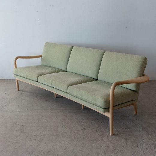 ［現品SALE］ELEGANCE ソファ3S Soap ホワイトアッシュ無垢材 / ソープ仕上げ 張地:A3