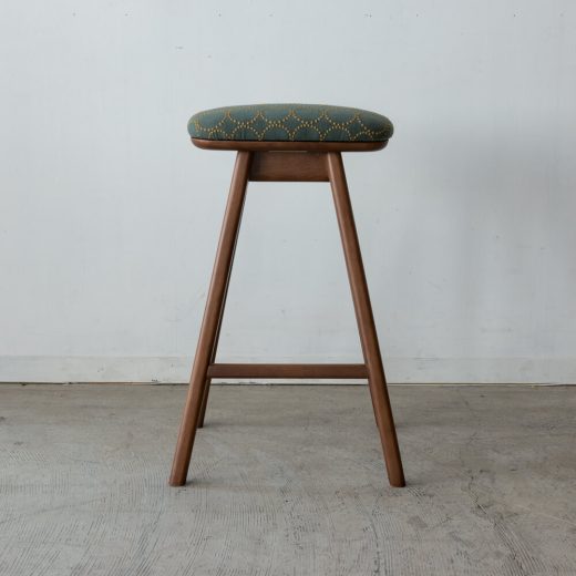 【送料込】キッチンスツール(H630)＋張地ミナペルホネン tambourine (if2111/S.GR)