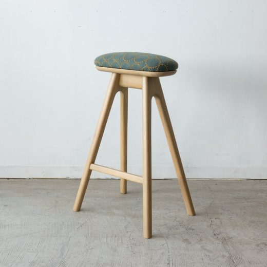 【送料込】キッチンスツール(H630)＋張地ミナペルホネン tambourine (if2111/S.GR)