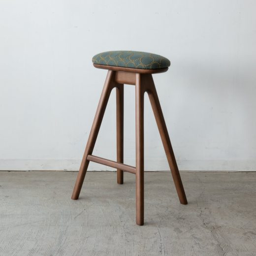 【送料込】キッチンスツール(H630)＋張地ミナペルホネン tambourine (if2111/S.GR)