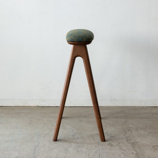 【送料込】キッチンスツール(H630)＋張地ミナペルホネン tambourine (if2111/S.GR)