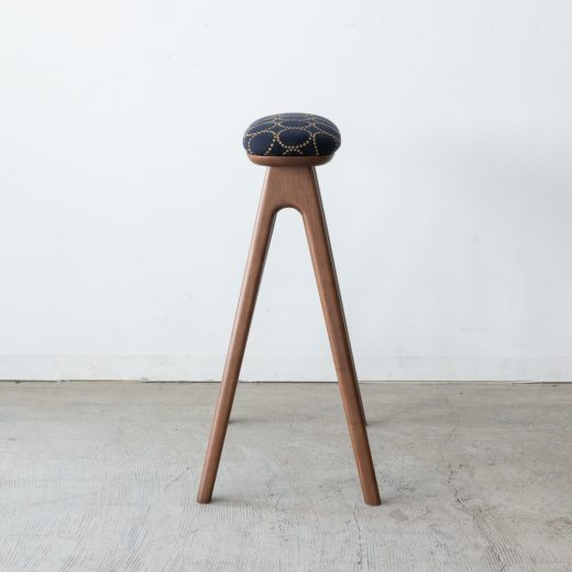 【送料込】キッチンスツール(H630)＋張地ミナペルホネン tambourine (if2108/IND)