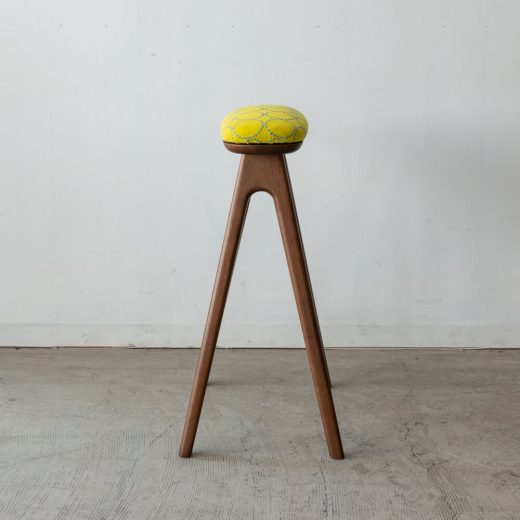 【送料込】キッチンスツール(H630)＋張地ミナペルホネン tambourine (if2106/YE)