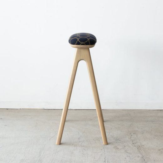 【送料込】キッチンスツール(H630)＋張地ミナペルホネン tambourine (if2108/IND)