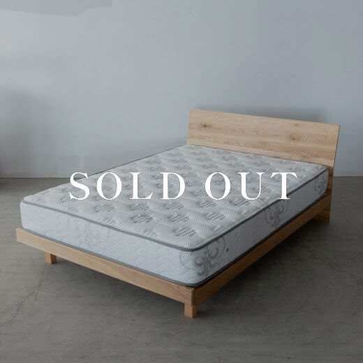 アウトレット家具の［数量限定］バンテージ ダブルベッド ミズナラ - オイル仕上げ 売り切れ