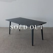 アウトレット家具の［現品SALE］ELEGANCE ダイニングテーブル160 ホワイトアッシュ材 Black 売り切れ