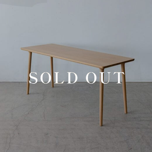 アウトレット家具の［数量限定］BRIDGE_SPECIALIST カスタマイズテーブルW1600×D600［NA］ホワイトオーク材 - オイル仕上げ 売り切れ